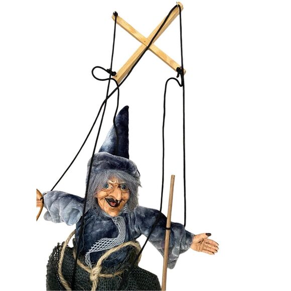 Witch Halloween String Puppet Porcelain Spooky Horror Decoration - Picture 5 of 10